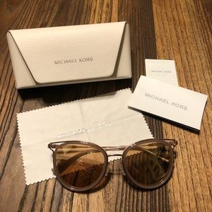 Michael Kors Rose Gold Mirrored Sunglasses